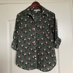 LOFT Button down with button up sleeves